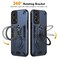 Case cover For For Motorola Moto G85 Metal Ring 360 Degree Rotating Holder PC Hybrid TPU Phone Case(Navy Blue)