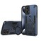 Case cover For For Motorola Moto G85 Metal Ring 360 Degree Rotating Holder PC Hybrid TPU Phone Case(Navy Blue)