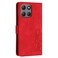 Case cover For Motorola Moto G Play 2025 Tulips Embossed Leather Phone Case with Lanyard(Red)
