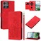 Case cover For Motorola Moto G Play 2025 Tulips Embossed Leather Phone Case with Lanyard(Red)