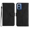 Case cover For Motorola Edge 5G 2024 Stitching Embossed Leather Phone Case(Black)