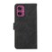 Case cover For Motorola Moto G55 5G ABEEL Frosted Magnetic RFID Leather Phone Case(Black)