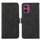 Case cover For Motorola Moto G55 5G ABEEL Frosted Magnetic RFID Leather Phone Case(Black)