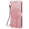 Case cover For Motorola Moto G9 Play Tree &amp; Cat Pattern Pressed Printing Horizontal Flip PU Leather Case with Holder &amp; Card Slots &amp; Wallet &amp; Lanyard(Rose Gold)