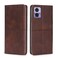 Case cover For Motorola Edge 30 Neo Cow Texture Magnetic Horizontal Flip Leather Phone Case(Dark Brown)