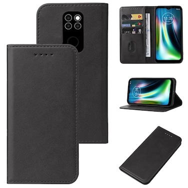 Case cover For Motorola Moto Defy 2021 Magnetic Closure Leather Phone Case(Black)