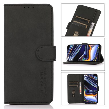 Case cover For OnePlus Ace 2 KHAZNEH Matte Texture Leather Phone Case(Black)