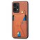 Case cover For Oneplus Nord CE 2 Lite 5G Carbon Fiber Wallet Flip Card K-shaped Holder Phone Case(Brown)