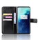 Case cover For OnePlus 7T Pro  Retro Crazy Horse Texture Horizontal Flip Leather Case with Holder &amp; Card Slots &amp; Photo Frame(Black)
