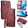 Case cover For OnePlus Nord N200 5G Geometric Zipper Wallet Side Buckle Leather Phone Case(Red)