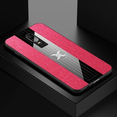 Case cover For OnePlus 6 XINLI Stitching Cloth Texture Shockproof TPU Protective Case(Red)