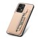 Case cover For OnePlus Nord CE 2 Lite Carbon Fiber Vertical Flip Zipper Phone Case(Khaki)