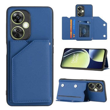 Case cover For OnePlus Nord CE 3 Lite 5G / Nord N30 / OPP0 K11X Skin Feel PU + TPU + PC Card Slots Phone Case(Royal Blue)