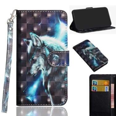 Case cover For OnePlus 7T Pro / 7 Pro 3D Painting Pattern Horizontal Flip TPU + PU Leather Case with Holder &amp; Card Slots &amp; Wallet(Wolf)