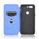 Case cover For OnePlus 5T Carbon Fiber Texture Horizontal Flip TPU + PC + PU Leather Case with Card Slot(Blue)