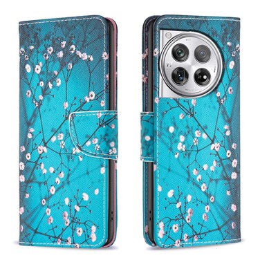 Case cover For OnePlus 12 5G Drawing Pattern Leather Phone Case(Plum Blossom)