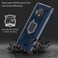 Case cover For OnePlus 7T Carbon Fiber Protective Case with 360 Degree Rotating Ring Holder(Blue)
