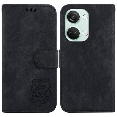 Case cover For OnePlus Nord 3 Little Tiger Embossed Leather Phone Case(Black)