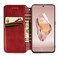 Case cover For OnePlus Ace 3 Cubic Grid Pressed Magnetic Leather Phone Case(Red)