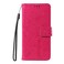 Case cover For OnePlus 13 Tree &amp; Cat Embossed Pattern Flip Leather Phone Case(Rose Red)