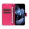Case cover For OnePlus 13 Tree &amp; Cat Embossed Pattern Flip Leather Phone Case(Rose Red)