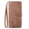 Case cover For OnePlus Nord 4 Embossed Flower Zipper Leather Phone Case(Brown)