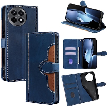Case cover For OnePlus Ace 5 / 5 Pro Skin Feel Magnetic Buckle Leather Phone Case(Blue)