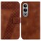 Case cover For OnePlus Nord CE4 5G Seven-shaped Embossed Leather Phone Case(Brown)