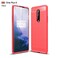 Case cover For OnePlus 8 Brushed Texture Carbon Fiber Shockproof TPU Case(Red)