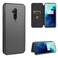 Case cover For OnePlus 7T Pro Carbon Fiber Texture Horizontal Flip TPU + PC + PU Leather Case with Card Slot(Black)