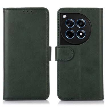Case cover For OnePlus 12R / Ace 3 Cow Texture Leather Phone Case(Green)