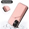 Case cover For OnePlus Nord CE 3 Lite Skin Feel Four Card Slots Phone Case with Wrist Strap(Pink)