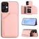 Case cover For OnePlus Nord CE 3 Lite Skin Feel Four Card Slots Phone Case with Wrist Strap(Pink)