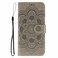 Case cover For OnePlus 13 Sun Mandala Embossing Pattern Phone Leather Case(Grey)