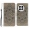 Case cover For OnePlus 13 Sun Mandala Embossing Pattern Phone Leather Case(Grey)