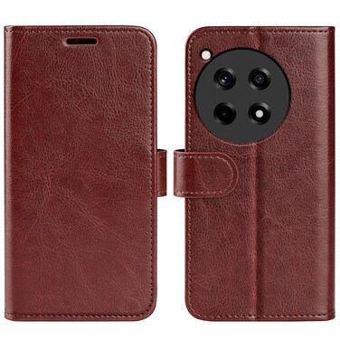Case cover For OnePlus 12R R64 Texture Horizontal Flip Leather Phone Case(Brown)