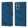 Case cover For OnePlus 9 Pro Skin-feel Embossed Leather Phone Case(Blue)