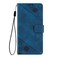 Case cover For OnePlus 9 Pro Skin-feel Embossed Leather Phone Case(Blue)