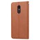 Case cover Knead Skin Texture Horizontal Flip Leather Case for OnePlus 6T, with Photo Frame &amp; Holder &amp; Card Slots &amp; Wallet(Brown)