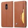 Case cover Knead Skin Texture Horizontal Flip Leather Case for OnePlus 6T, with Photo Frame &amp; Holder &amp; Card Slots &amp; Wallet(Brown)