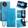 Case cover For OnePlus Ace 5 / 5 Pro Tree &amp; Deer Embossed Leather Phone Case(Blue)