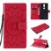 Case cover For Nokia 2.4 Sun Embossing Pattern Horizontal Flip Leather Case with Card Slot &amp; Holder &amp; Wallet &amp; Lanyard(Red)