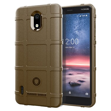 Case cover Full Coverage Shockproof TPU Case for Nokia 3.1A(Brown)