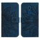 Case cover For Nokia C3 Skin Feel Sun Flower Pattern Flip Leather Phone Case with Lanyard(Inky Blue)