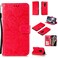 Case cover For Nokia 5.3 Lace Flower Embossing Pattern Horizontal Flip Leather Case , with Holder &amp; Card Slots &amp; Wallet &amp; Photo Frame &amp; Lanyard(Red)