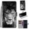Case cover For Nokia 3 Coloured Drawing Cross Texture Horizontal Flip PU Leather Case with Holder &amp; Card Slots &amp; Wallet &amp; Lanyard(Black White Lion Head)