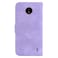 Case cover For Nokia C20/C10 7-shaped Embossed Leather Phone Case(Purple)