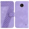 Case cover For Nokia C20/C10 7-shaped Embossed Leather Phone Case(Purple)