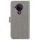 Case cover For Nokia 5.4 Four-leaf Clasp Embossed Buckle Mobile Phone Protection Leather Case with Lanyard &amp; Card Slot &amp; Wallet &amp; Bracket Function(Gray)