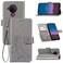 Case cover For Nokia 5.4 Four-leaf Clasp Embossed Buckle Mobile Phone Protection Leather Case with Lanyard &amp; Card Slot &amp; Wallet &amp; Bracket Function(Gray)
